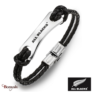 Bracelet ALL BLACKS Acier et cuir 3389556820674 AB-682067