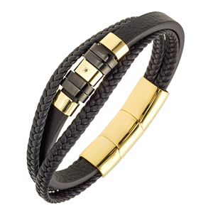 Bracelet 3 rangs All Blacks AB-682325