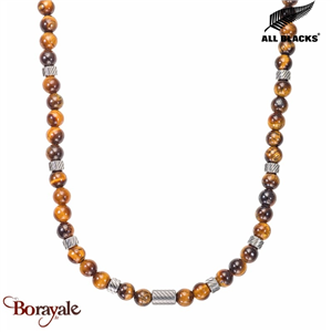 Collier All Blacks bijoux Homme Œil de tigre, acier 682442