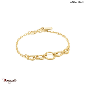 Chain réaction, Bracelet Argent plaqué Or 14 carats ANIA-HAIE B021-04G