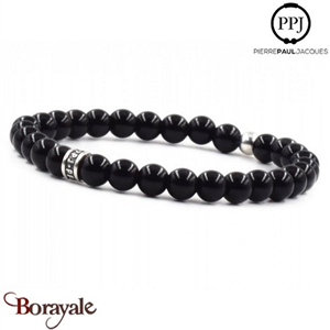 Onyx brillant: Bracelet Pierres fines 6 mm PPJ Taille M