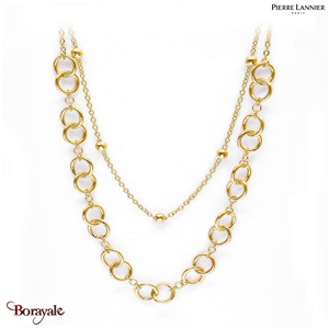 Collier Pierre Lannier Séduction acier doré sans nickel BJ02A9201