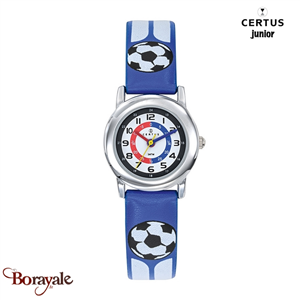 Montre Foot bleu et blanc Junior - Enfant, quartz CERTUS