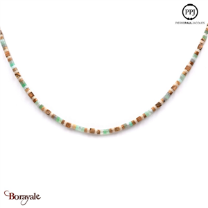 Shoshone vert - Chrysocolle : Collier Heishi PPJ Taille M