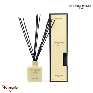 Diffuseur Mikado Premium 100ml Cereria Molla Orchidée noire et lys