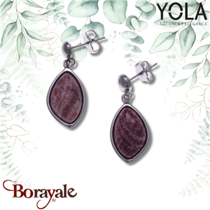 Boucles d'oreilles jaspe rouge, Collection: Galet YOLA