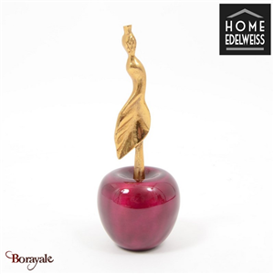 Cerise 21 cm Home Edelweiss collection : Gaia Rouge nacré et or