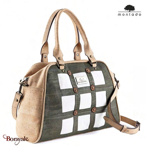 Sac à main MONTADO en liège naturel, made in Portugal Femme 3003-VERDE