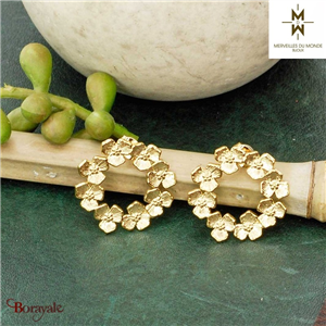 Boucles d'oreilles en acier doré  Merveilles du monde
