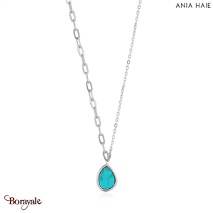 Turning Tide, Collier Argent plaqué rhodium  ANIA-HAIE N027-02H