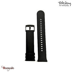 Bracelet TEKDAY Interchangeable Silicone noir, boucle noire