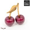 Cerise 21 cm Home Edelweiss collection : Gaia Rouge nacré et or