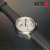 Montre AKTEO Art - Musique Clarinette 38 mm argent ronde AMu36