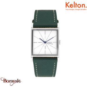 Montre KELTON Astre Argent Epsom Green quartz Unisexe 9123452