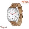 Montre KELTON RC 24 Blanche – bracelet marron quartz Homme 9124852