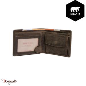 Portefeuille Bear Design en Cuir de vachette brut Brut Collection : brut