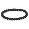 Bracelet Rebel & Rose Black Moon - Tout Noir - 6mm M, Unisex RR-60087-B-M