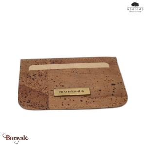 Porte cartes MONTADO en liège naturel, made in Portugal unisexe 528C16-TACO