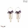 Boucles d'oreilles Belle mais pas que, Naomie chaînes, Violet