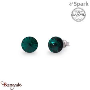 Boucles d'oreilles SPARK With EUROPEAN CRYSTALS : Sweet Candy 8mm - Vert émerau