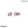 Boucles d'oreilles SPARK With EUROPEAN CRYSTALS : Sweet Candy 6mm - Rose clair
