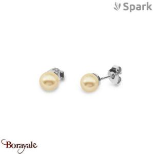 Boucles d'oreilles Spark Pearls 6 mm cristal autrichien sur argent AP530GO