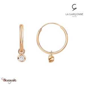 Boucles d'oreilles La Garçonne Diamant Etats d'âme doré champagne 26400017