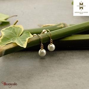 Boucles d'oreilles en acier doré Merveilles du monde