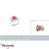 Bague argent 925° rhodié Borayale Collection : Cornaline Taille : 54