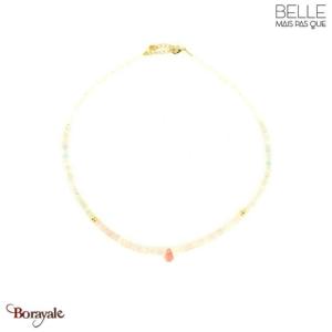 Collier Belle mais pas que, Lou, Corail blanc, morganite et cristal rose