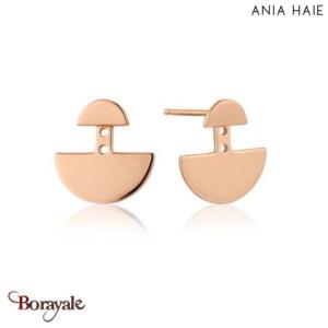 Boucles d'oreilles Ania Haie Géométrie argent 925° plaqué or rose14 carats E005-