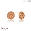 Boucles d'oreilles Ania Haie Coins argent 925° plaqué or rose14 carats E009-04R