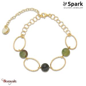 Bracelet SPARK Silver Jewelry : Crystalactite - Vert émeraude