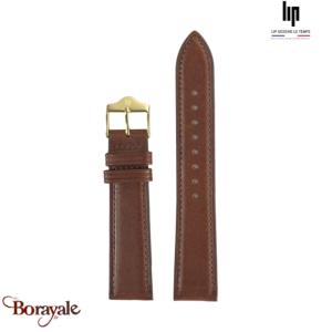 Bracelet de montre Lip Cuir marron lisse 18 mm 675498