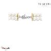 Bracelet TI SENTO Milano Perles femme argent plaqué or perles blanches - 23077YP