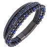 Bracelet All Blacks bijoux Homme acier et cuir 682360