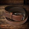 Ceinture Kaszer Indiana en cuir de buffle pleine fleur marron moyen