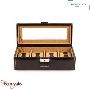 Coffret boite 4 montres, Friederich 1923 série Bond, marron 20086-3