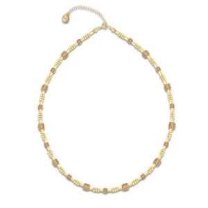 Collier Spark Rose cristal autrichien sur argent doré G0383C