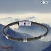 Bracelet Apollon acier et cuir italien vert Homme  HC-343