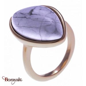 Bague Howlite blanche, Collection: Galet YOLA Taille 56