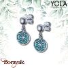 Boucles d'oreilles Yola Nature Fleur de vie Acier poli IG-589