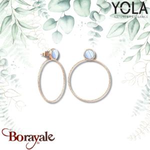 Boucles d'oreilles Yola Nature Nature et élégance Acier plaqué IP rose IK-557