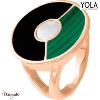 Bague Onyx et Malachite, Collection: Art déco YOLA NATURE Taille 56