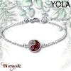 Bracelet Yola Nature Améthyste Acier poli IP-374