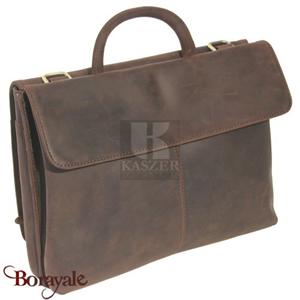 Sac à main kaszer collection Kansas en cuir de buffle marron 20030-C6