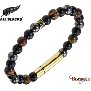 Bracelet All Blacks bijoux Homme rang de perles 682413