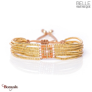 Bracelet Belle mais pas que, Peach Nougat, Perles de miyuki dorées à l'or fin