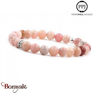 Opale rose: Bracelet Pierres fines 6 mm PPJ Taille S