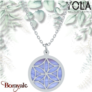 Collier Yola Nature Calcédoine Acier poli IK-401